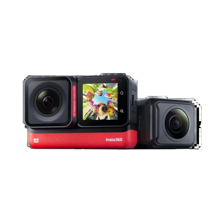 Insta360 ONE RS Dual Edition - Waterproof 4K 60fps Action Ca me ra and 5.7K 360 Ca me ra With Interchangeable Lenses Stable 48MP