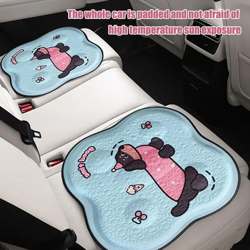 

Cute Gel Seat Cushion Cute Cartoon Cooling Car Seat Cushion Cherry Dog Pattern Breathable Sitting Pads Absorbs Pressure Points