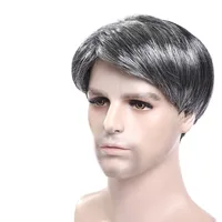 Cosplay grandpa wig props bald old man gray short hair synthetic head covering 2