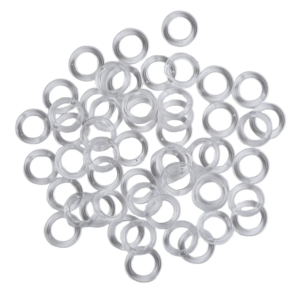 20/50/100pcs Roman Blind Curtain Rings 11mm  Clear Plastic Vertical Curtain Shades Shutters Window Hardware Decor Spare Part