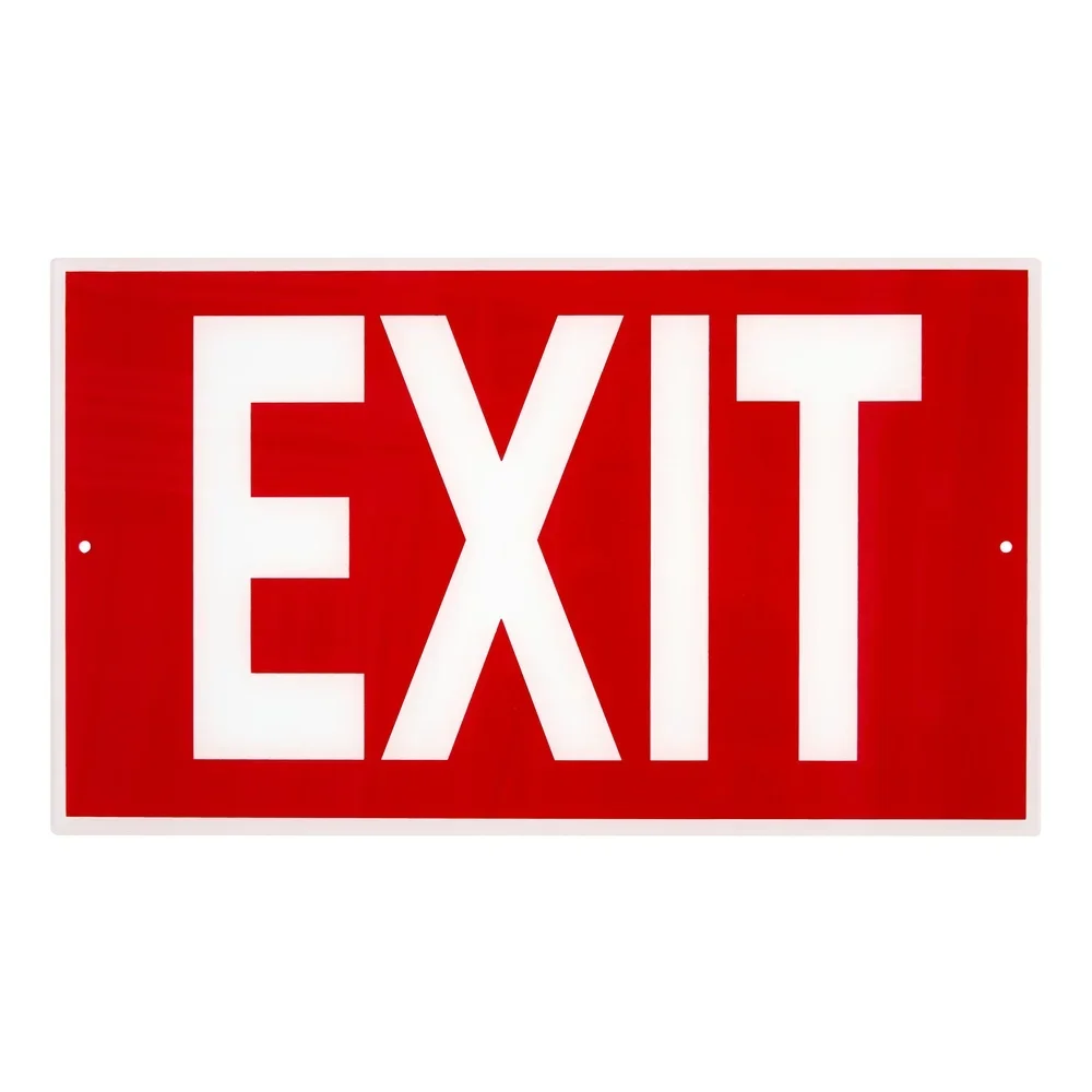 3 Pack 7x12 Inch Durable Acrylic Exit Sign High Visibility Red with White Text Emergency Use Impact Resistant