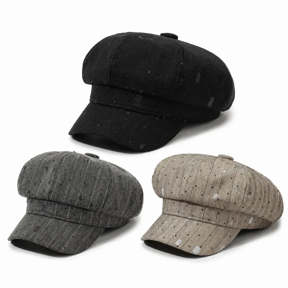 New Short-Brim Beret Hat Retro Versatile Duck Tongue Cap Sweet Artist Hat Spring Autumn