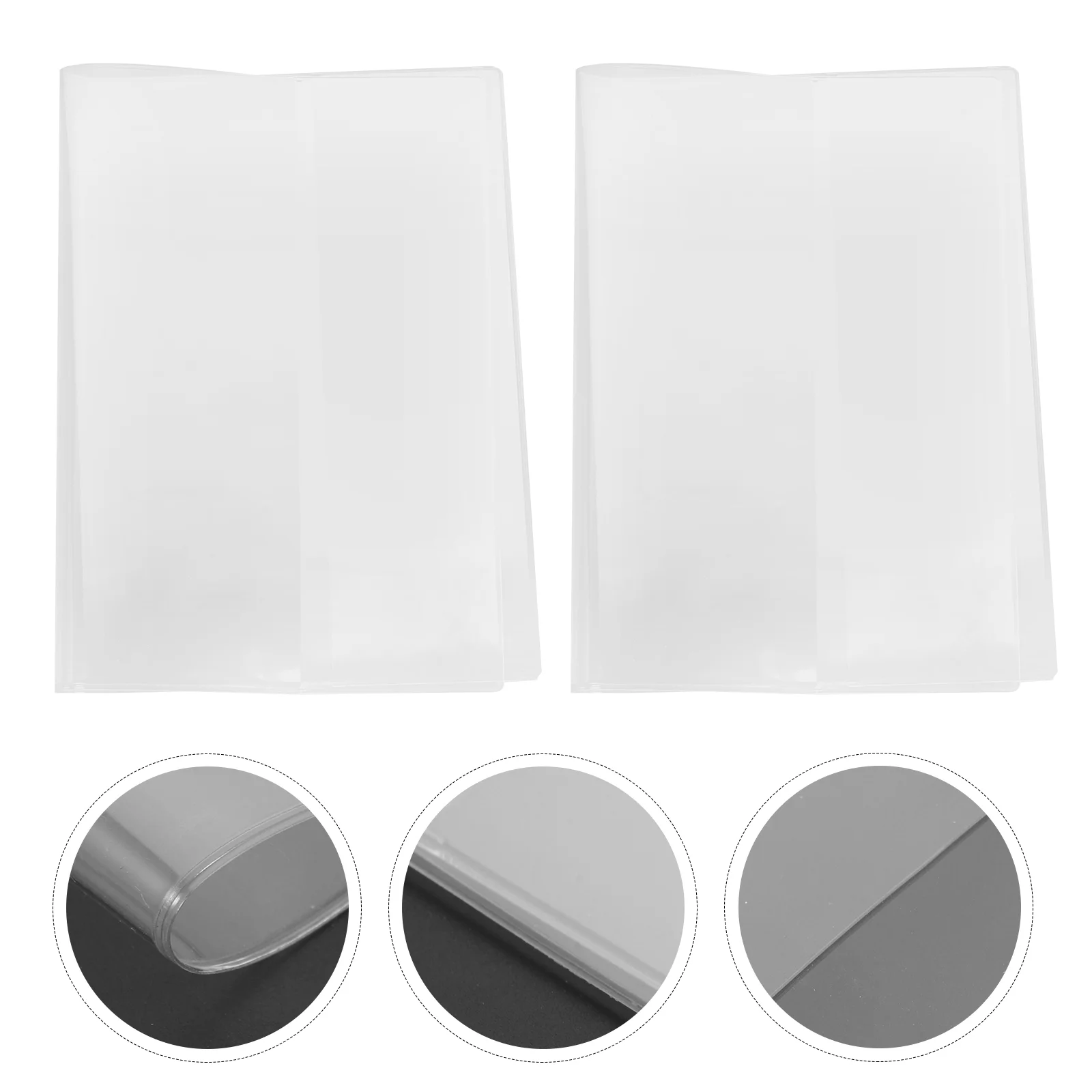 Étui de Protection Transparent A5, couverture de bloc-notes, Protection de livre Anti-usure pour Scrapbooking, Film plastique épais pour carnet de notes, 2 pièces