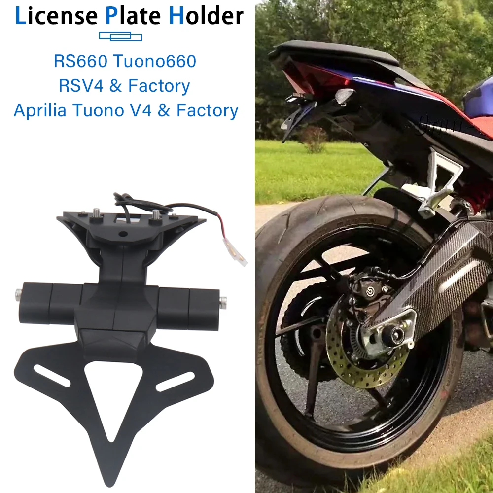 

Motorcycle License Plate Holder Fender Eliminator Bracket With LED For Aprilia RS660 Tuono 660 RSV4 TUONO V4 2021 2022 2023