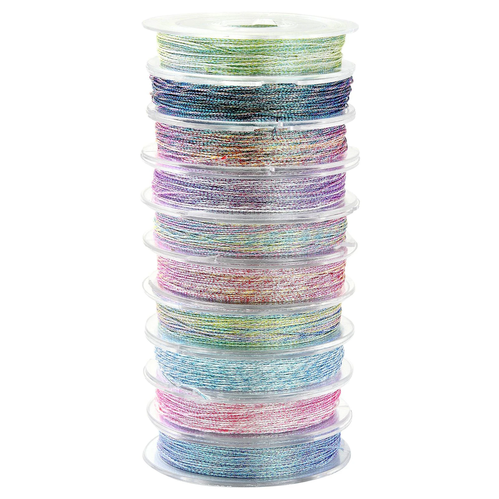 Approx 22m/roll 0.3mm Colorful Metallic Polyester Cord Braided Cords Jewelry Threads for Jewelry Making Knotting Crafts