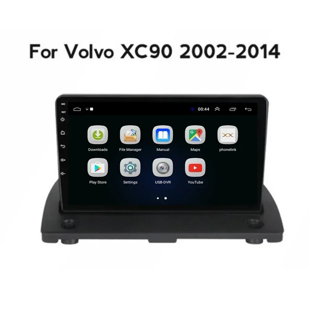 8 + 128G Android 13.0 เครื่องเล่นมัลติมีเดียรถยนต์วิทยุรถยนต์สําหรับVolvo XC90 2004 - 2014 GPSนําทางCarPlay DSP 2din QLEDไม่มีDVD