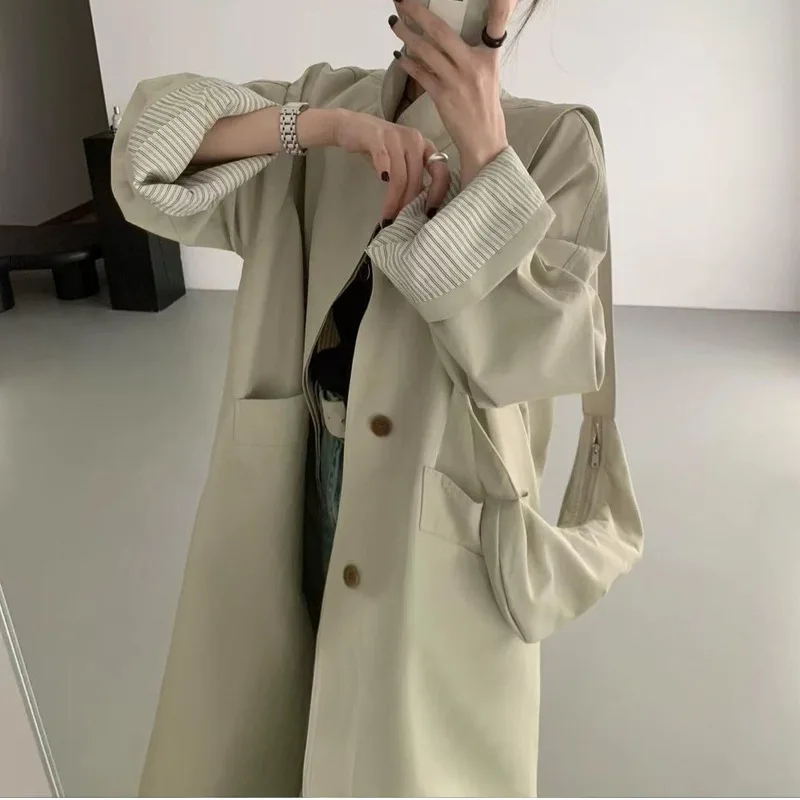 

Fashion Super Aen Long Trench Coat for Womens Spring Autumn New Arrival Coat Sobretudo Feminino Trench Coat Winter Clothes Women