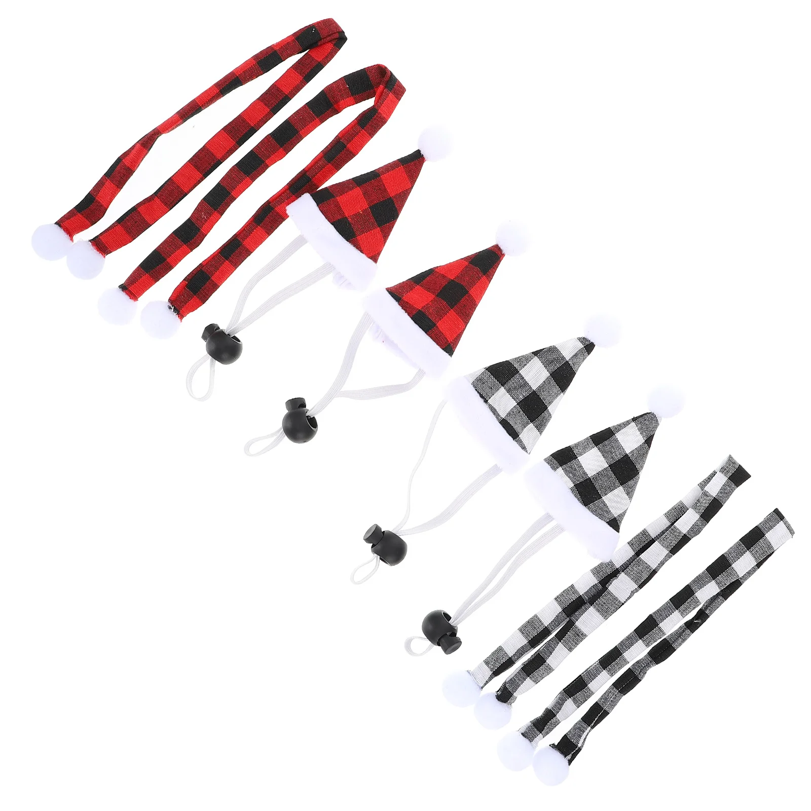 

4Sets Xmas Pet Hat Scarf Set Small Animal Christmas Costume Cute Pet Cosplay Party Decorative Accessories Rabbit Christmas Hat