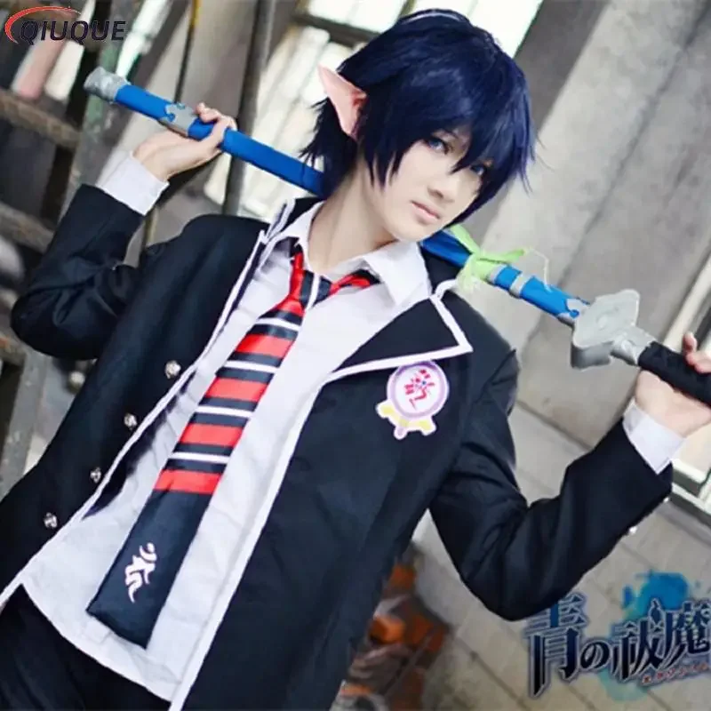 Traje de Cosplay de Anime Ao no para hombres, uniforme escolar, trajes de exorcista azul, Rin Okumura