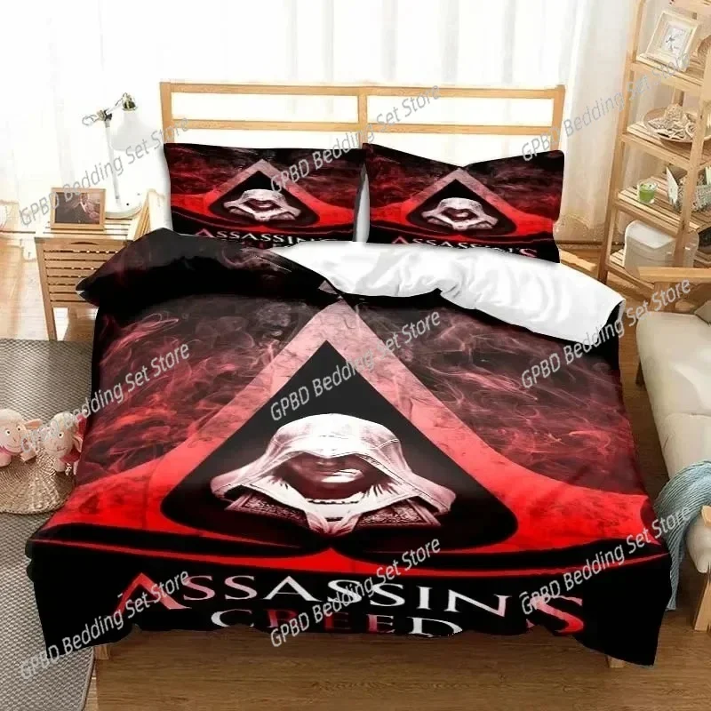لعبة جديدة A-Assassin S Creed Art طقم سرير فردي مزدوج كوين كينج كال كينج حجم أغطية سرير مجموعة #6