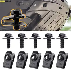 Car Body Bolts U-nut Clips M6 Engine Cover Hood Undertray Splash Shield Guard Bumper Fender Liner Retainer Fastener Rivet Screws