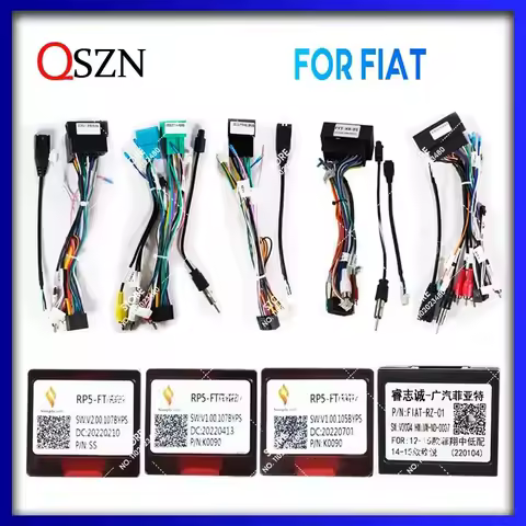 QSZN For FIAT 500L 500X DUCATO DOBLO UNO BRAVO FIORINO TORO Strada Android Car Radio Canbus Box Decoder Adapter Power Cable