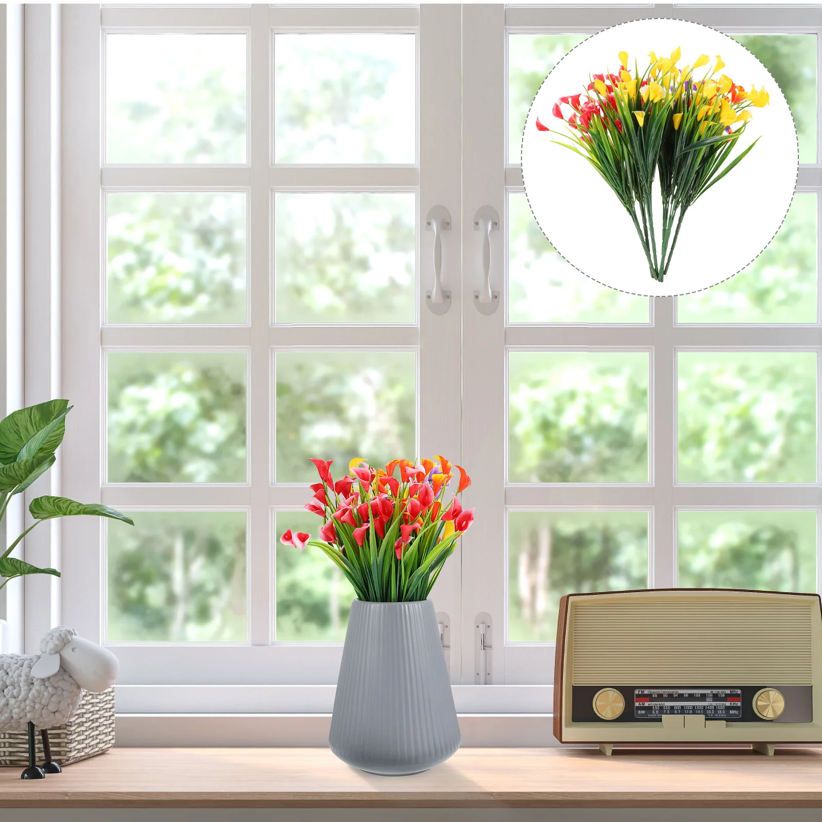 

6 Pcs Artificial Simulation Plastic Flowers Home Garden Decor Wedding Birthday Party Housewarming Banquet Holiday DIY