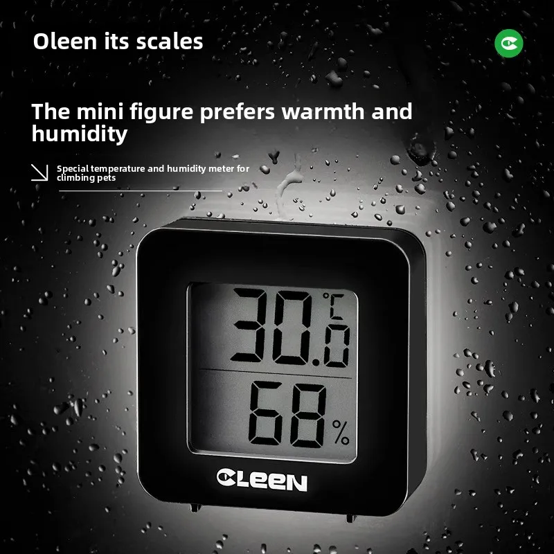 

CLEEN Mini Magnetic Reptile Thermometer/Hygrometer-High Precision Digital Gauge for Gecko&Snake Tanks-Terrarium Climate Monitor