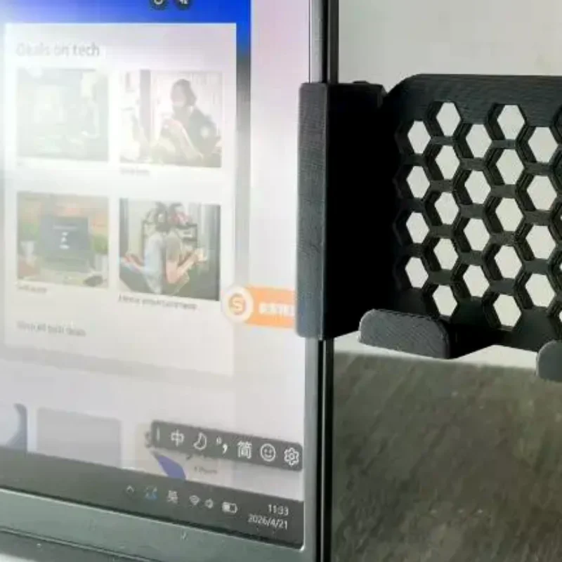 Monitor Side Phone Holder, Compatible With Desktop Monitors And Laptops. It Clips To The Side Of Your Computer Screen