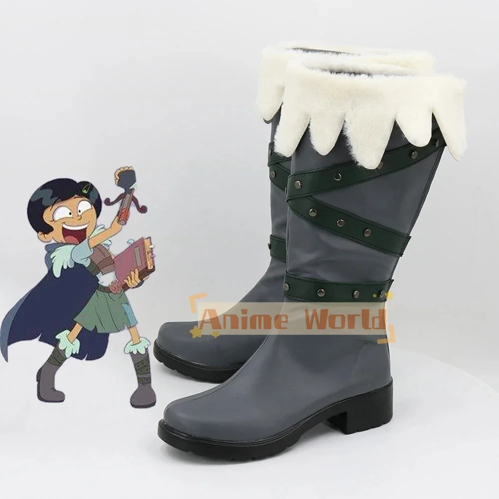 Marcy Wu Cosplay Shoes Halloween Carnival Boots Cosplay Prop PU Leather Shoes Custom Made