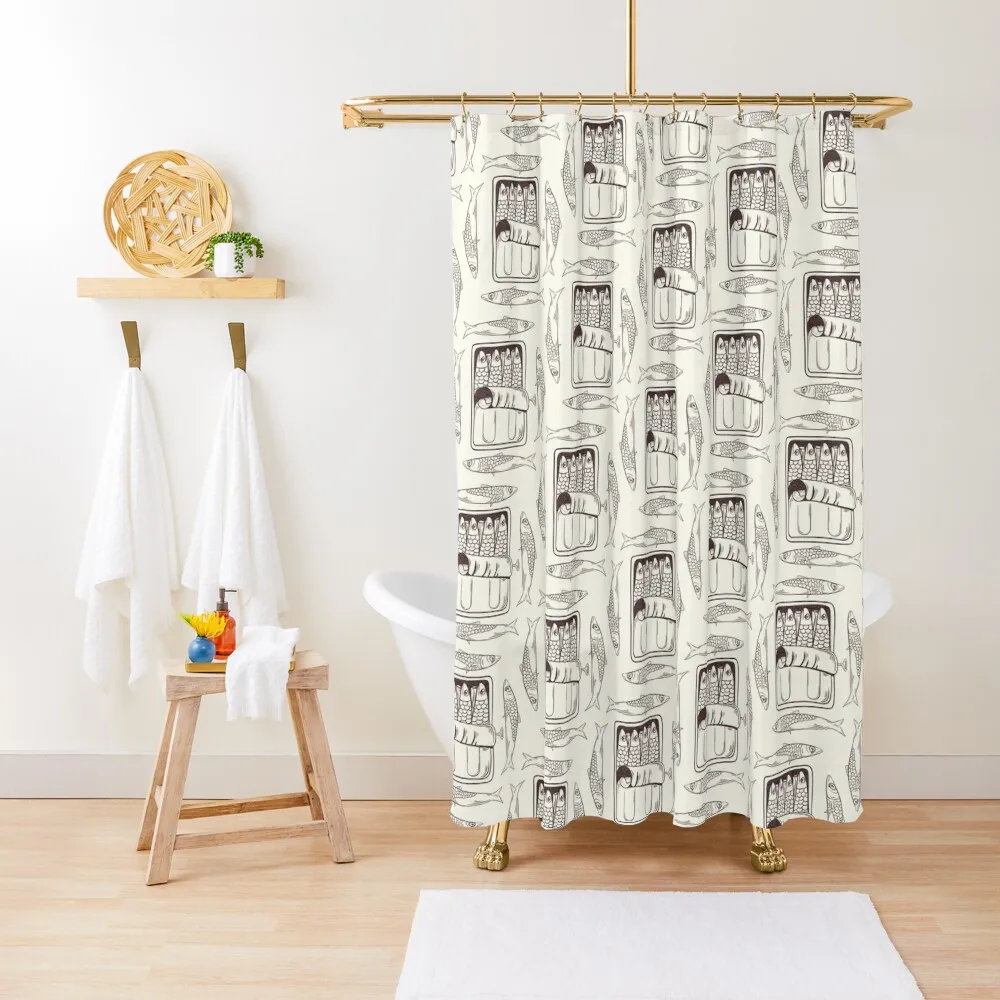 

Sardine pattern Shower Curtain Cover Shower For Bathroom Set Waterproof Shower For Bathrooms Curtain