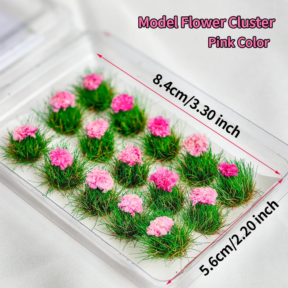 Sztuczny miniaturowy kwiatowy grządka do modeli kolejowych Ho N / krajobrazu w piaskownicy / tworzenia modeli DIY / dioramy / rękodzieła / dekoracji domu