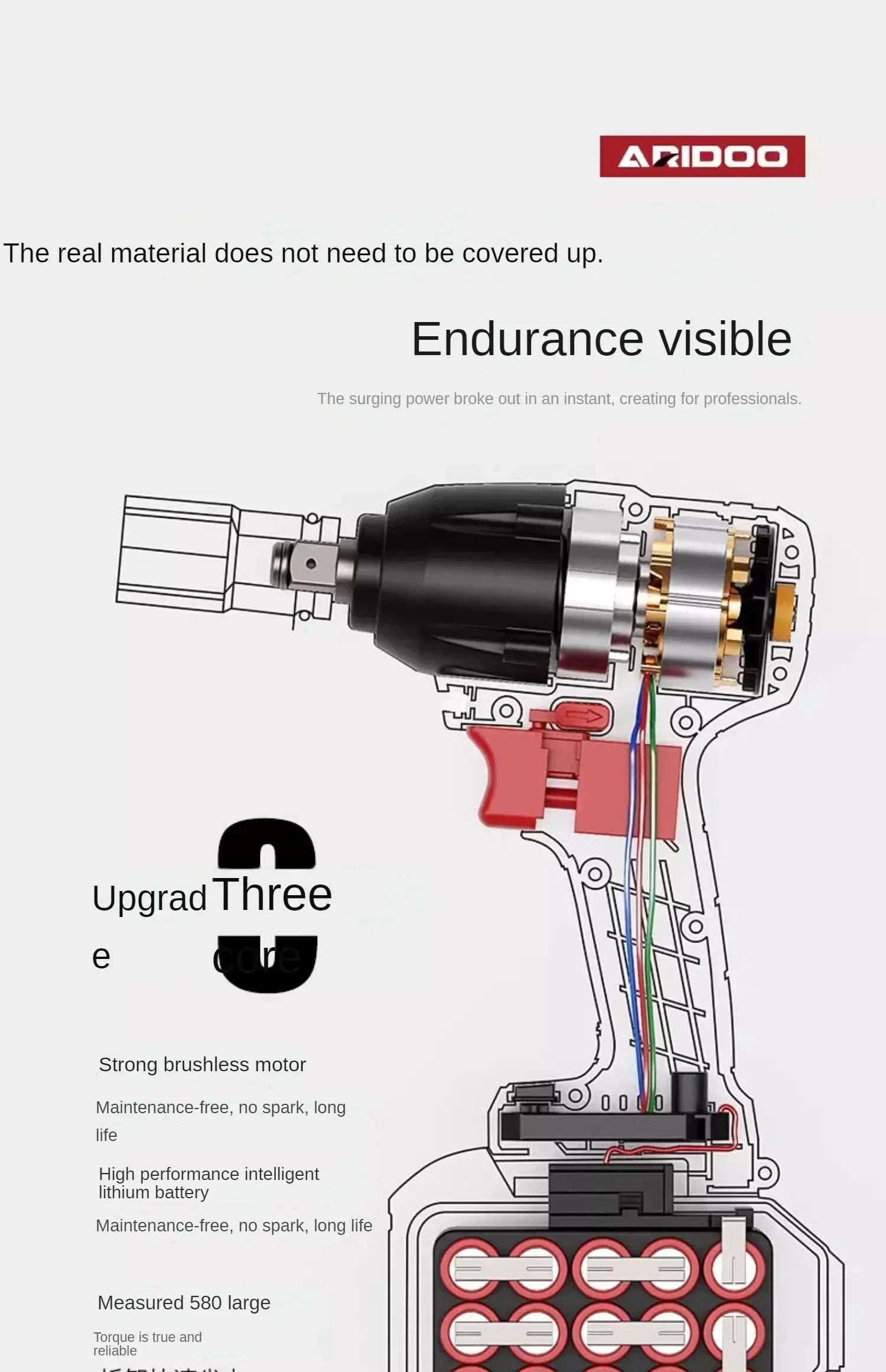 Powerful Tire Changing Tool with Brushless Motor and Cordless Lithium Battery for Mechanics