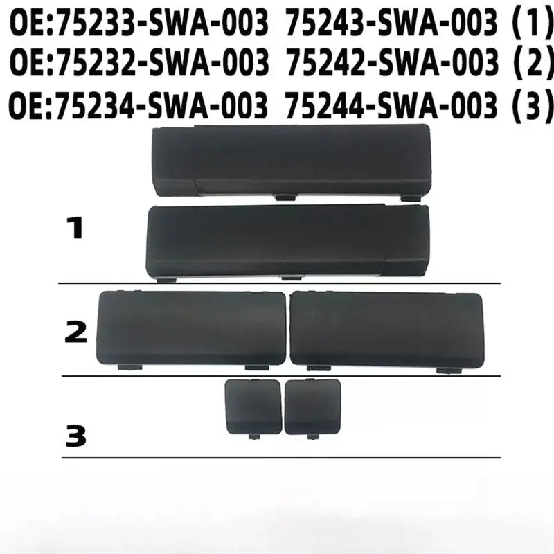 

N26R-6Pcs Roof Rack Delete Removal Cover For Honda CRV CR-V 07-11 75232-SWA-003/75242-SWA-003 75233-SWA-003/75243SWA003