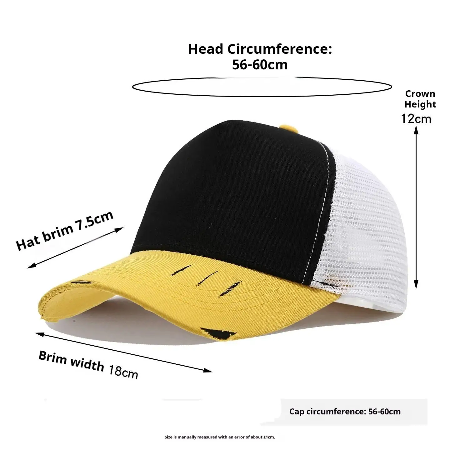 Custom Cap Print With Logo Personalized Design Men Summer Broken Hole Mesh Sunshade Truck Driver Baseball Competition Event Hat