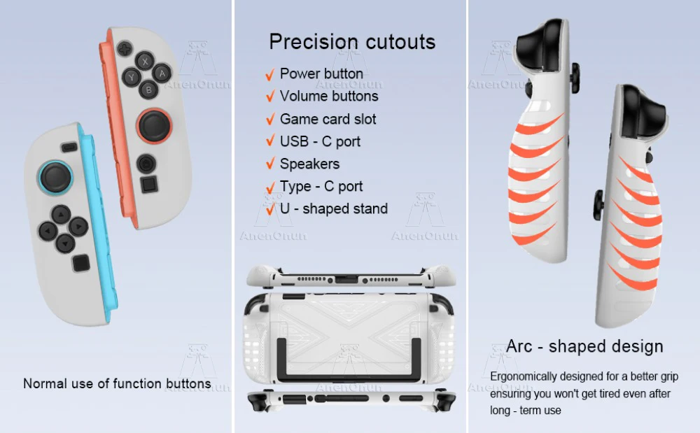 Geteilte TPU+PC Dockbare Hülle für Switch 2 Stoßfest Kratzfest Rutschfester Griff Rundumschutz Langlebige Weiche Schale – Detail 5