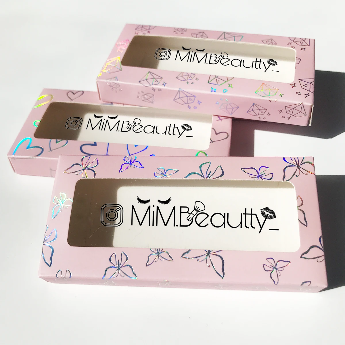 Wholesale Paper False Eyelashes Packaging Box 3D Mink Lashes Boxes Bulk Custom Logo Faux Cils 25MM Mink Eyelashes Case With Logo