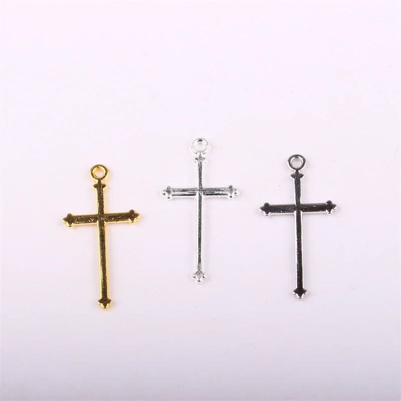 20pcs diy 35mm*16mm big cross anchor free shipping whole body multicolor  irregular ins niche design simple fashion pendant