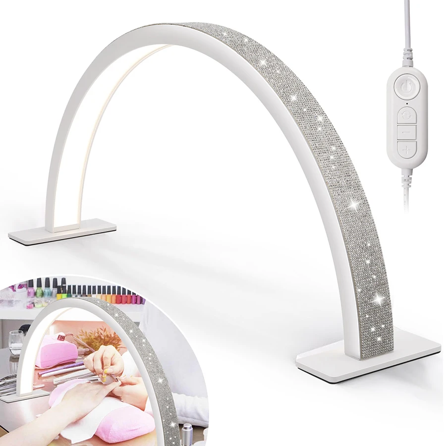 30W nouveau Salon de beauté optimisé lumière LED demi-lune lampe à ongles pour ongles Extension de cils sourcil lumière arc forme manucure lumière