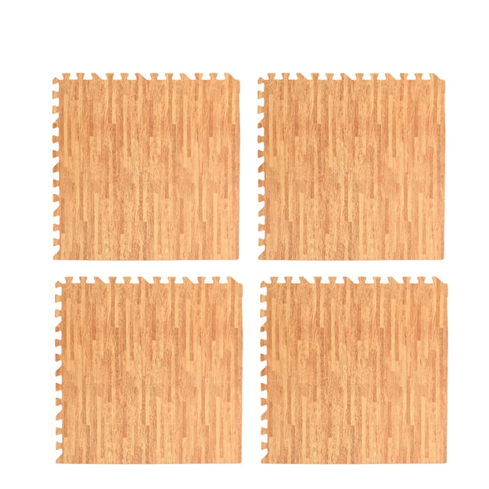 

8PCS 30cm Square EVA Yoga Mat Floor Interlocking Mat Show Floor Yoga Fitness Gym Exercise Mat (Light Wood Grain)