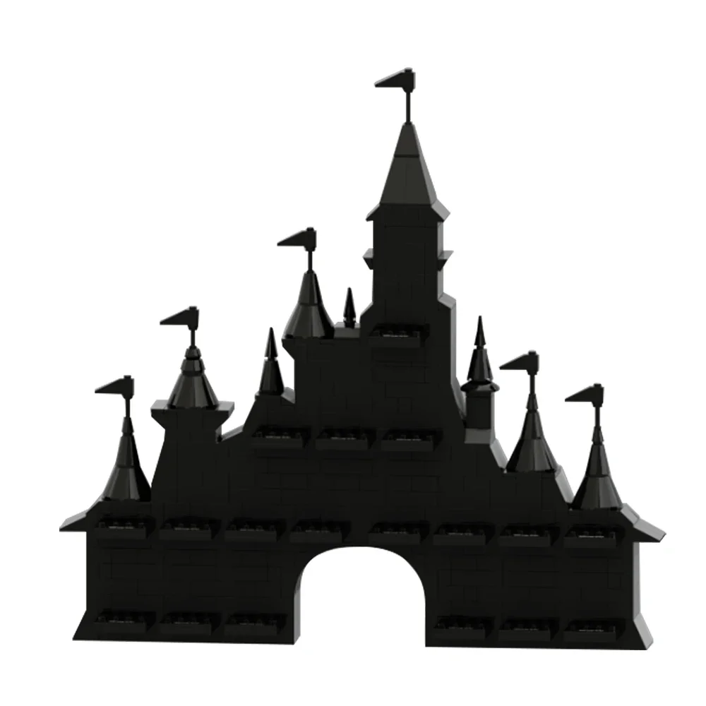 MOC- 145641   Czarny stojak na klocki Cinderellaeds dla postaci 100 klocków uroczystości Zabawka dla dzieci Prezent