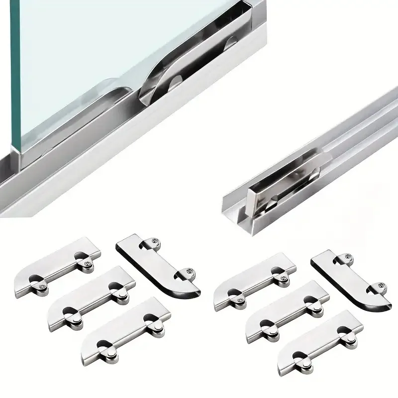8 قطعة زجاج مزدوج دولاب الموازنة شفرة الأسطوانة بكرة الفولاذ المقاوم للصدأ نافذة انزلاق الباب الصلبة بكرة الزجاج انزلاق الباب التبعي