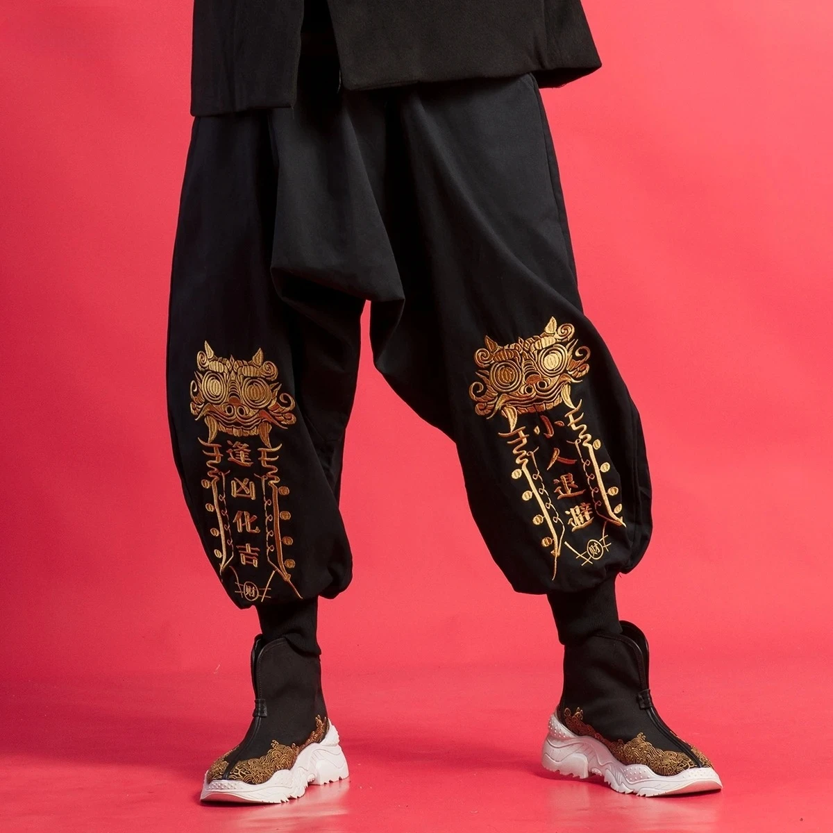 2023 Shaolin Monk Kung Fu Martial Arts Pants Wushu Bloomers Buddha Buddhist Zen Lay Meditation Trousers Kung Fu Running Pants