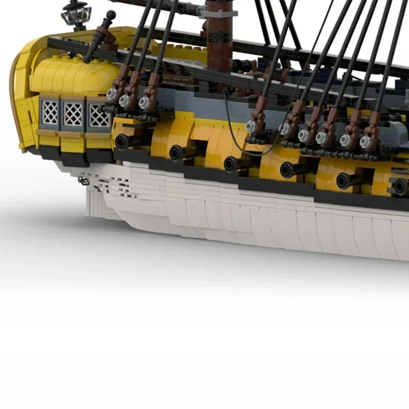 Militaire Schip Model Moc Bouwstenen Spaanse Fregat Hermonia Technologie Modulaire Blokken Gift Kerst Speelgoed DIY Sets Montage