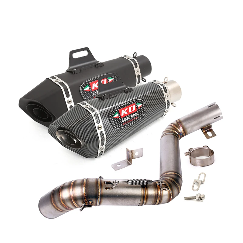 

Мотоциклетная средняя выхлопная труба, соединительный глушитель 51 мм, без шнуровки из нержавеющей стали, 51 мм, модифицированный для DUKE 390 200 2012-2016