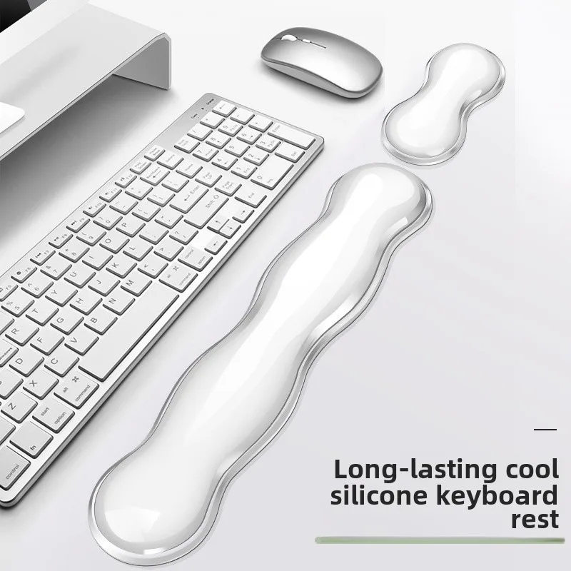 Hand rest office wrist pad silicone cool transparent mechanical keyboard wrist rest pad protector