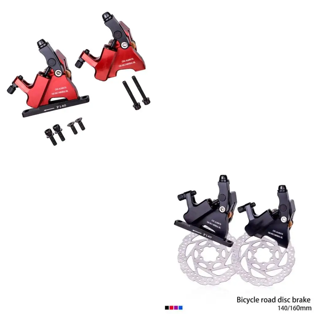 

1Pair Bike Disc Brake Hydraulic Calipers Bike Brake Wire Pull Oil Disc Brake