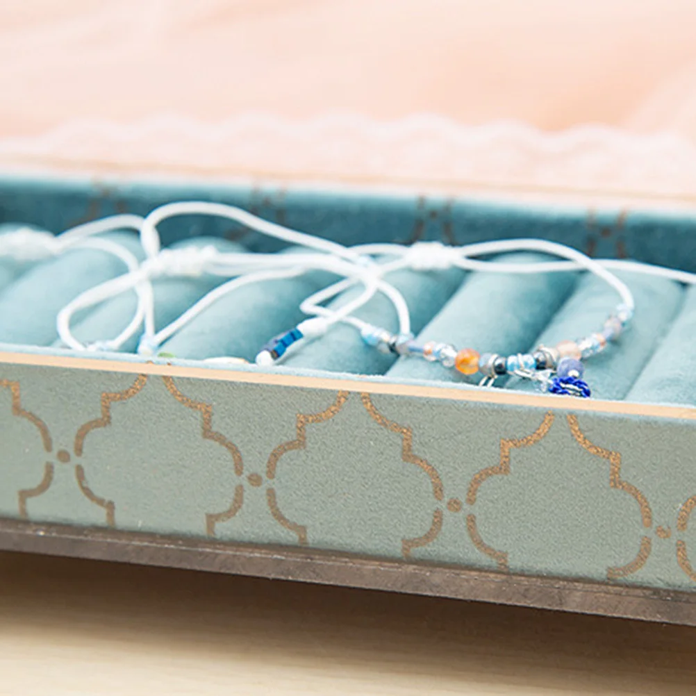 Blue Series Rings Tray Gilding Jewelry Holder Exquisite Display Rack Creative Jewelry Storage Organizer Display Rack