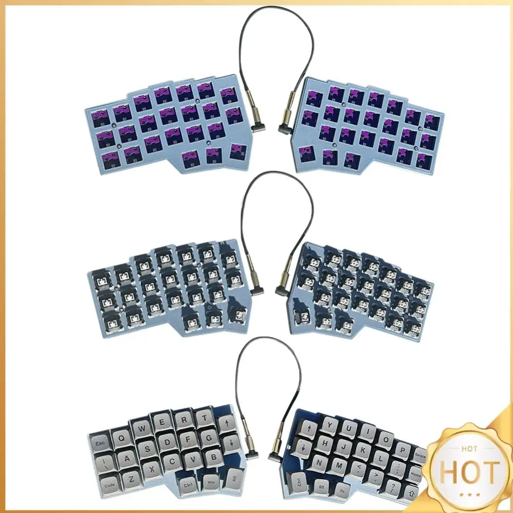 

Split Keyboard Wired Split-layout Keyboard Hot Swap Keyboard Support QMK/VIAL Customized PC Gamer Accessories