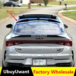 For KIA K5 Optima 2020 2021+ NEW K5 Spoiler High ABS Plastic Gloosy Black Roof Spoiler Car Tail Wing Decoration V Style