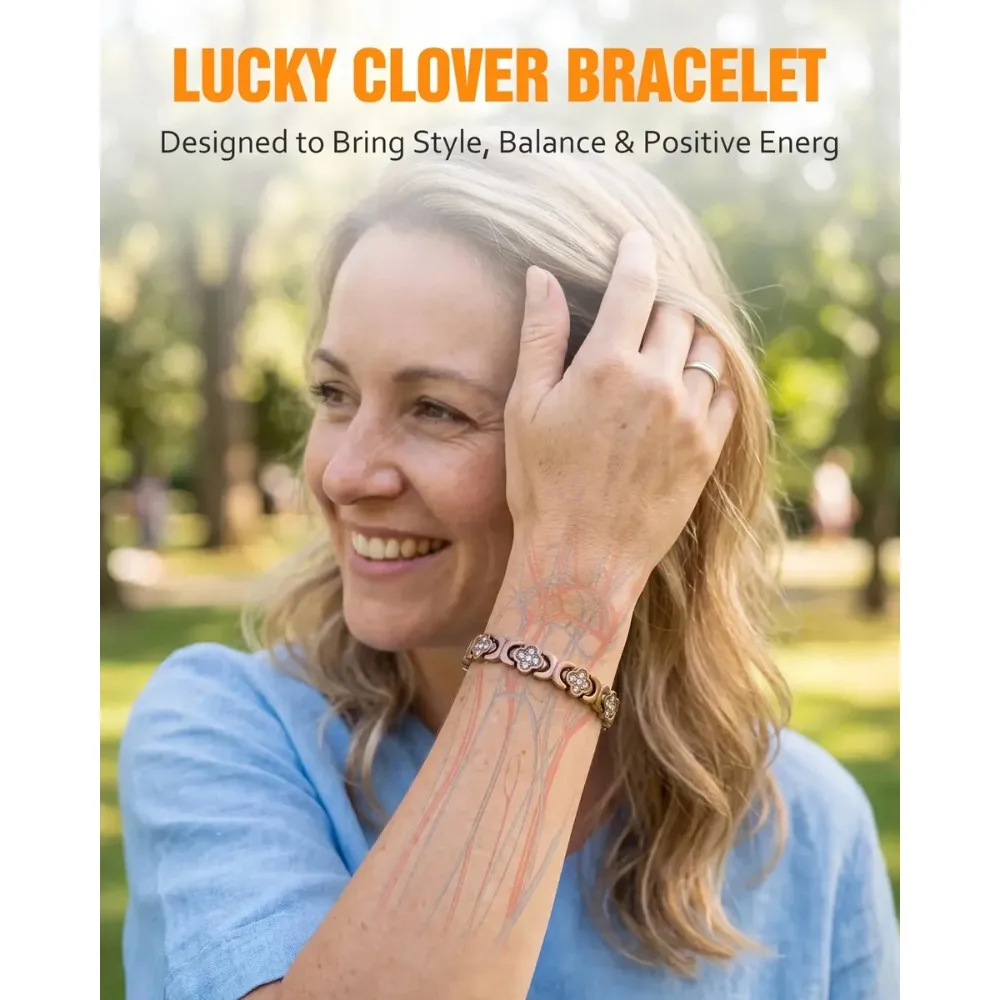 Adjustable Magnetic Copper Bracelet Inlaid Shining Crystals Comfortable Fit Healing Health Care Magnetic Bracelet for Women