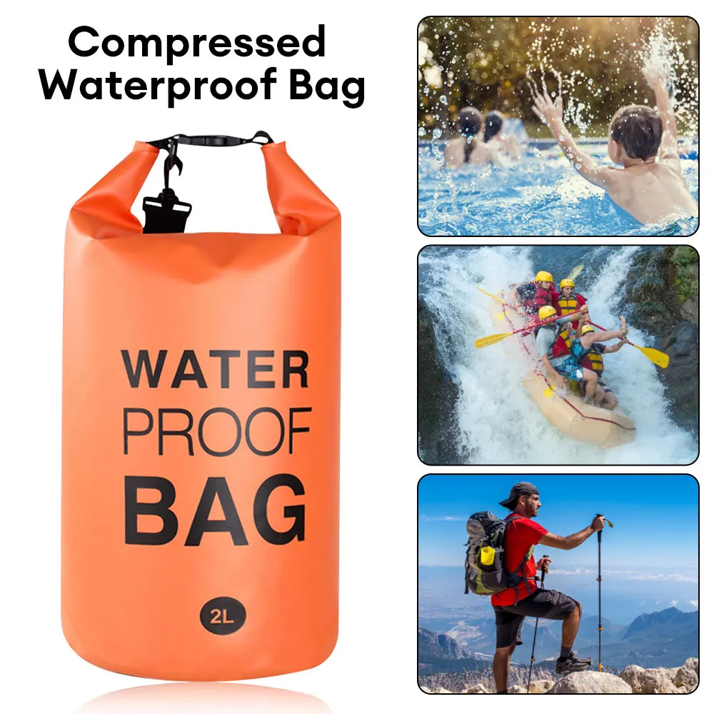 

2 Liter Waterproof Dry Bag Storage Swimming Kayak River Hiking Float Sailing Canoe Diving Compression Backpack Outdoor Rafting