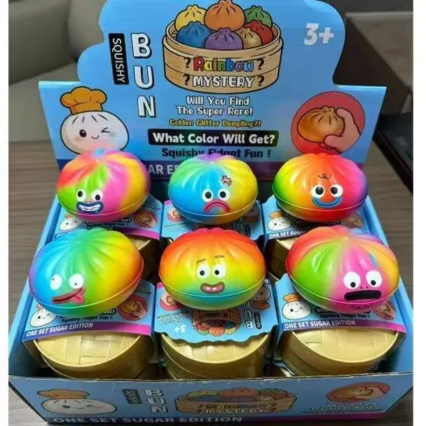 simulation-bun-squeezing-toy-with-steamer-cartoon-expression-rainbow-bun-slow-rebound-squishy-sensory-toy-gift-for-stress-relief