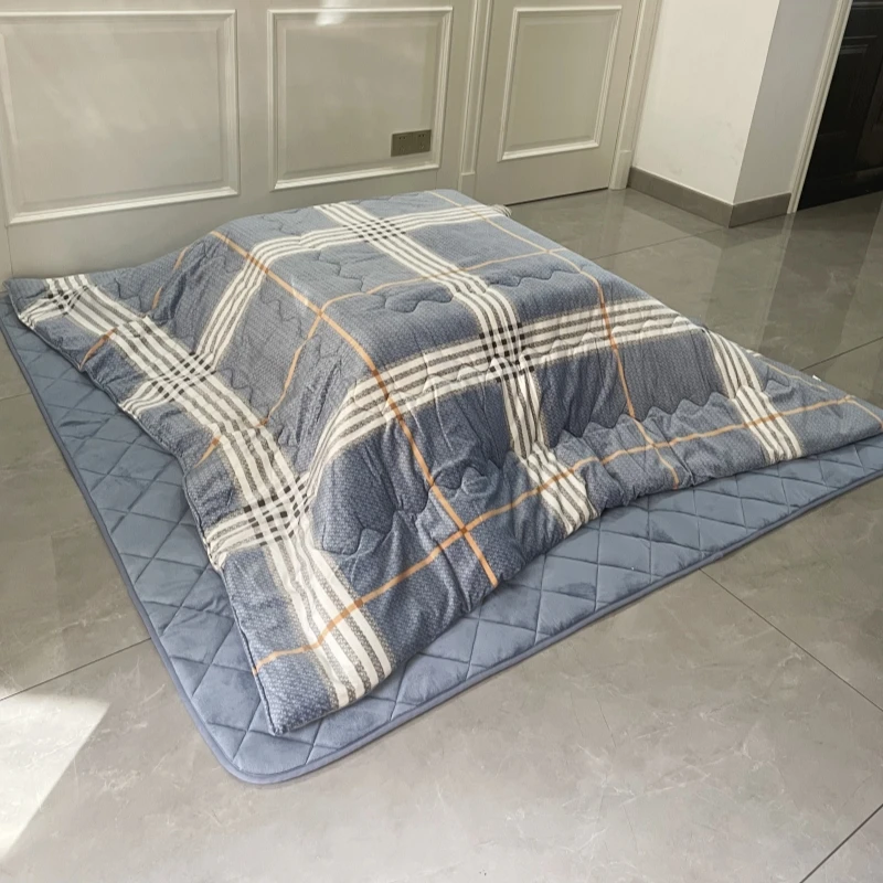 Imagem -02 - Conjunto 190x190cm Lavável Kotatsu Futon & Colchão Retalhos Algodão Macio Amigável Colcha Japonês Kotatsu Capa de Mesa Peças