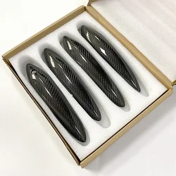 Fit For BMW 5 6 7 5GT M5 F10 F06 F12 F13 F20 F22 F07 F01 F03 100% Real Carbon Fiber Car Door Handle Cover AccessoriesTrim