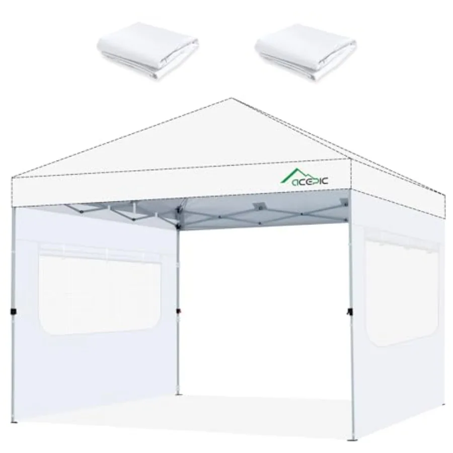 

Мгновенная солнцезащитная панель Instant Canopy SunWall для каркаса тента 10x10 с сетчатым окном и молнией, 99% защита от дождя и УФ-излучения для использования на открытом воздухе
