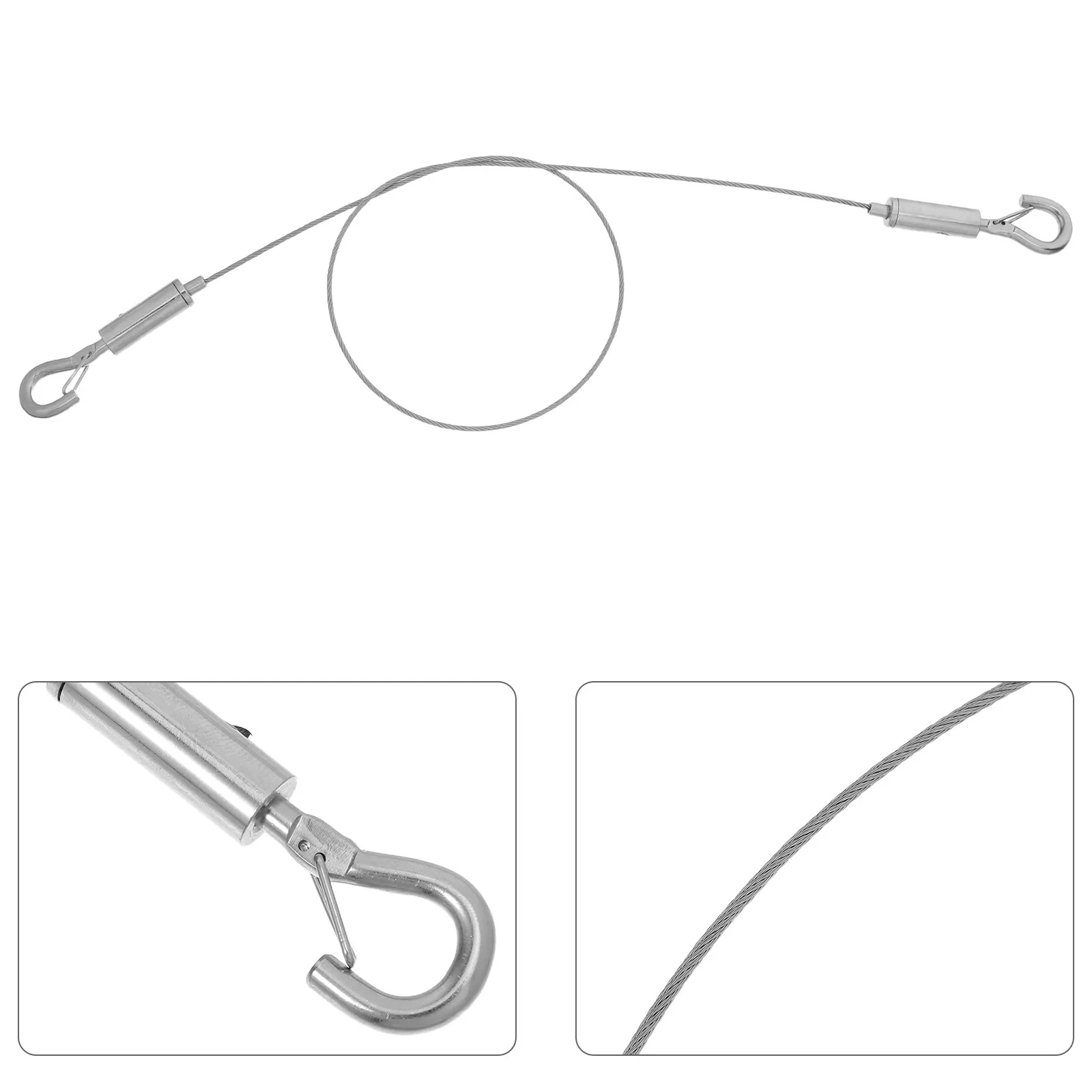 2Pcs Heavy Duty Hanging Wire Hooks Adjustable Stainless Steel Suspension Ceiling Hangers for Picture Frame Lights Poster Sign
