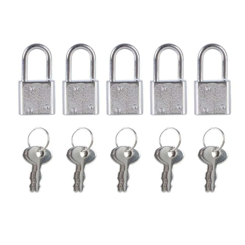 5pcs Calange vintage Small Sangage Box Lock avec clés Lock sécurité du cahier