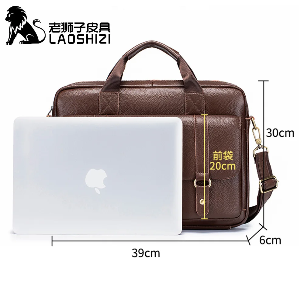 New 100% genuine leather Men\'s briefcase laptop bag large capacity business handbag casual shoulder crossbody bags messenger bag