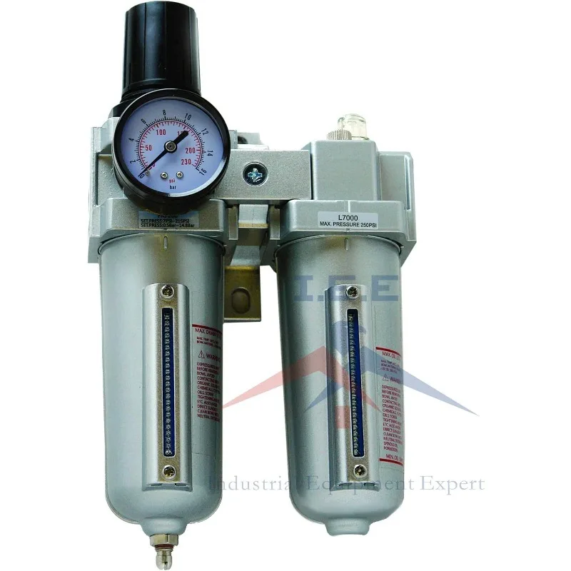 

3/4" Compressed Air Moisture Filter Regulator Oiler Separator Lubricator Combo